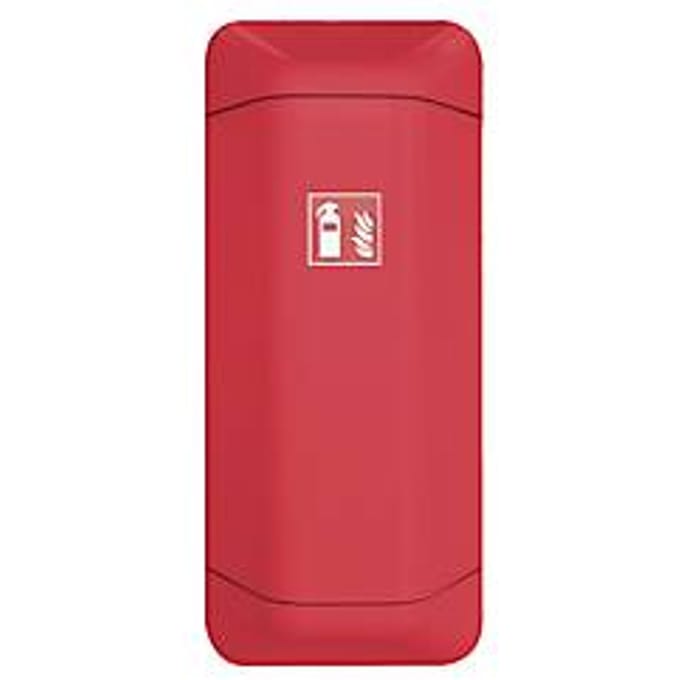 Brandblusserkast help, kunststof, B 434 x D 225 x H 1028 mm, rood