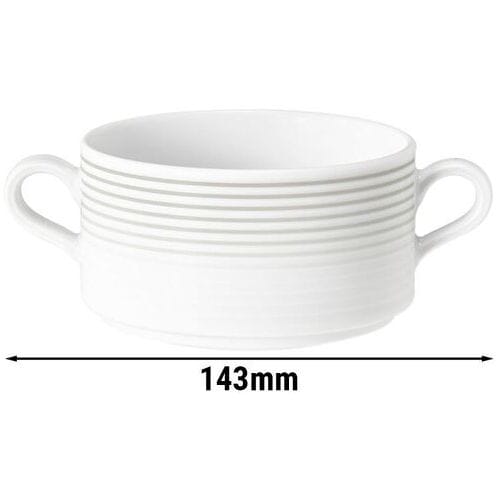 (6 stuks) SELTMANN WEIDEN Soepkom - 0,27 liter - Parelgrijs Wit / Grijs
