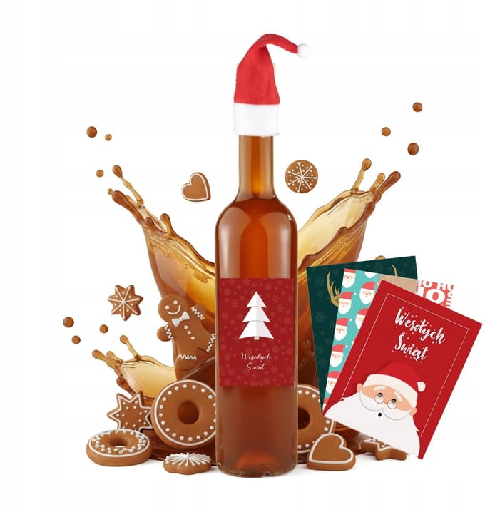 Bimberek Futura Serie - Drinkfles - 500ml - Kerstetiket - Kerstman Hoed