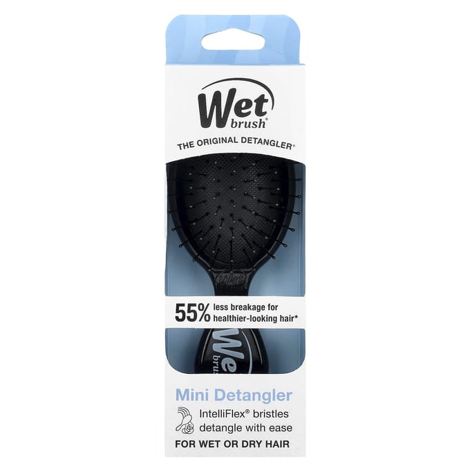 The Wet Brush Detangle Mini Detangler Black Borstel