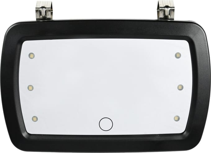 Benson Draagbare make-up spiegel - 6 LED - touch-knop - compact en krasbestendig - 17 x 11 cm