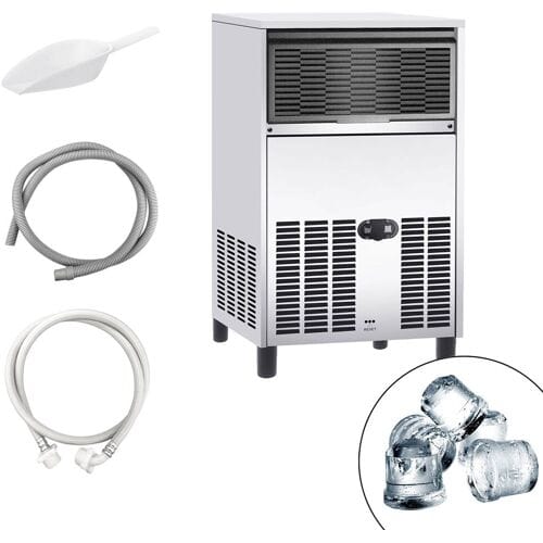 GGM Gastro Eiswürfelbereiter - Zylinder - 60 kg/24 h Zilver