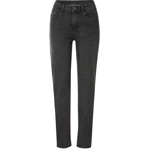 ESMARA Dames jeans, straight fit, hoge taille (antraciet, 44)