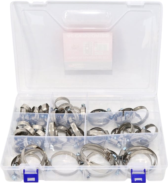 Awtools Serie - RVS Slangklem Set - 60 Stuks - W2 Klasse - Meerdere Maten