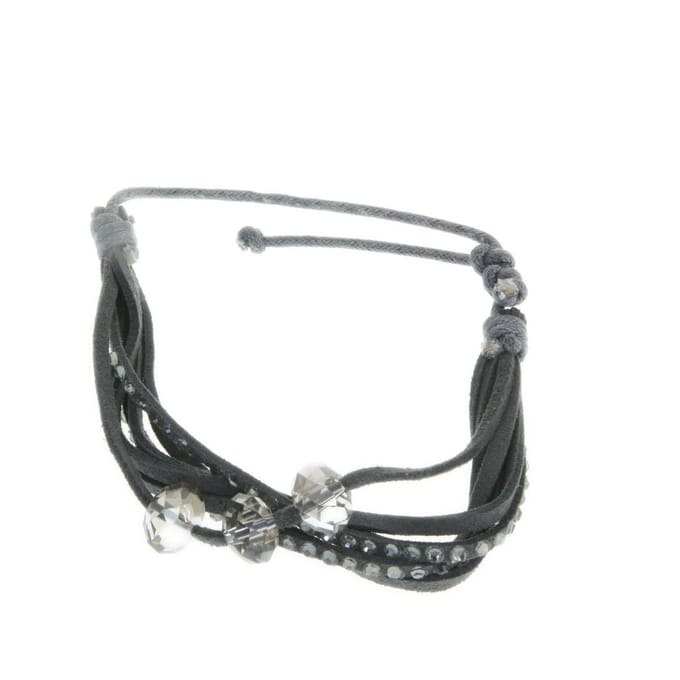 Behave Armband grijs antraciet verstelbaar