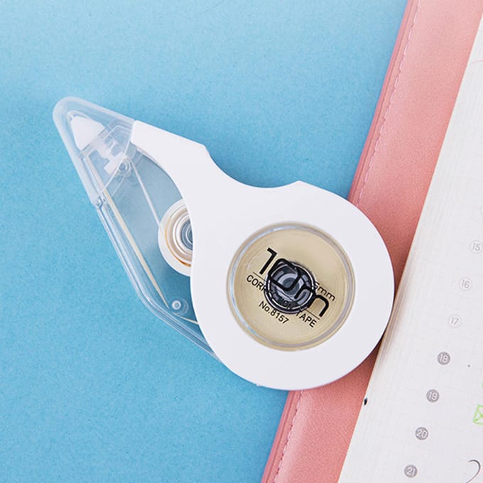 Schrijfcorrectietape Grote Capaciteit Mini Beige Correctietape Inktcorrectietape voor Studenten white