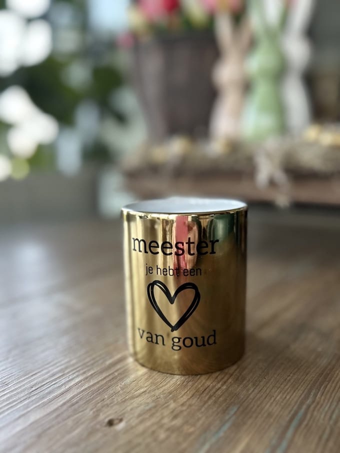 Creaties van Hier - Gouden Mok Meester - 330 ml - Keramiek