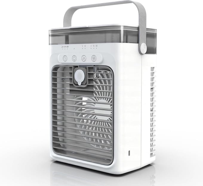 Mobiele Airco - Persoonlijke Koeler - Ruimte Koelen - Compact Ontwerp - 18.5 x 12.6 x 24.7 cm