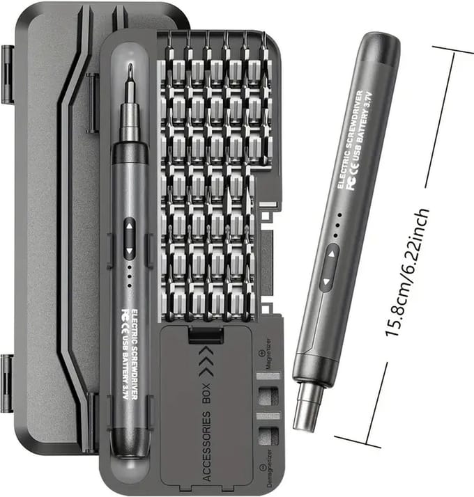 Oplaadbare Elektrische Schroevendraaier Set - 46-in-1 Multifunctionele Precisie Toolkit voor Reparaties