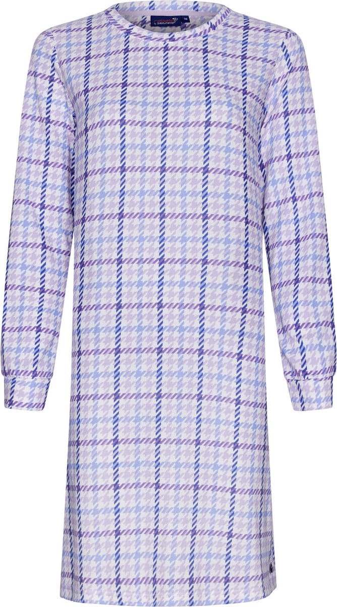 Dames Nachthemd Rebelle - Ice Checks - Lila - Maat 44