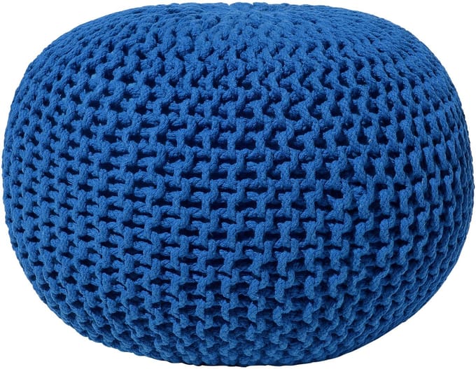 CONRAD - Poef - Marineblauw - 50 cm - Katoen