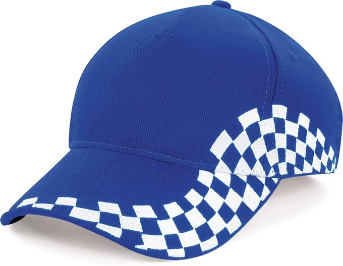 Beechfield Grand Prix Cap B159 - Bright Royal / White - One size