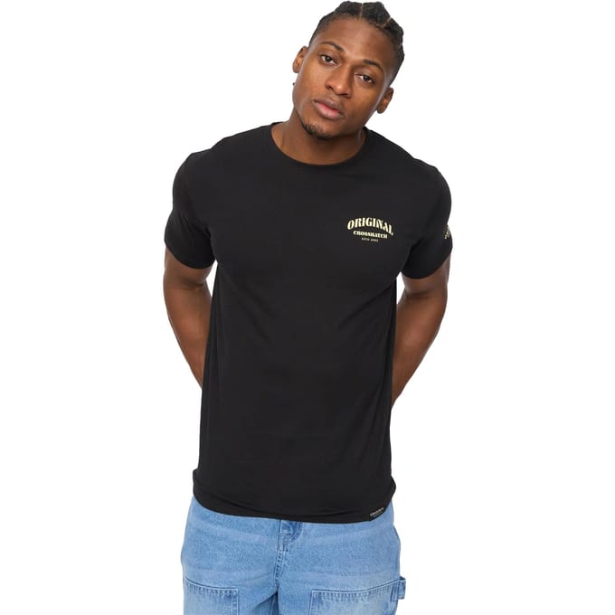 Crosshatch Heren Labstock T-Shirt (Zwart)
