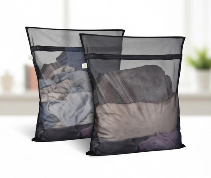 Maison Elara Waszakken voor wasmachine 2-pack - Zwart - 40x50 cm