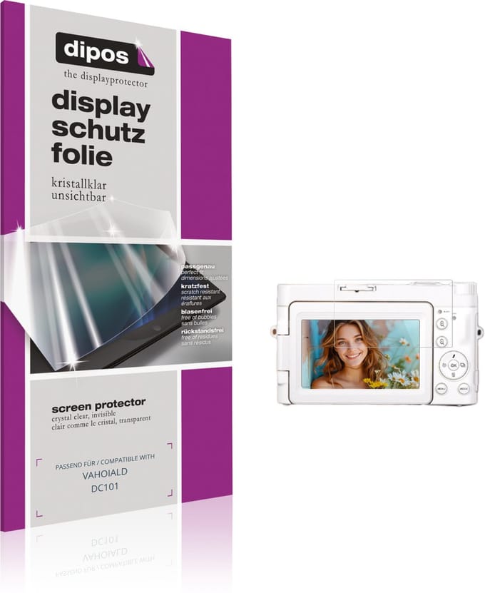 dipos – 4x Beschermfolie geschikt voor VAHOIALD DC101 | Krasbestendige & heldere Screenprotector Ultra-Thin