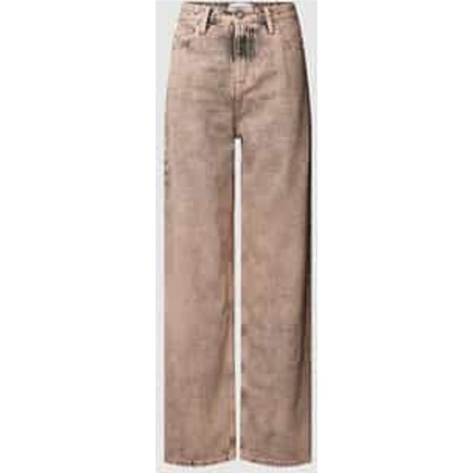 High waist jeans in used-look, model 'HIGH RISE'