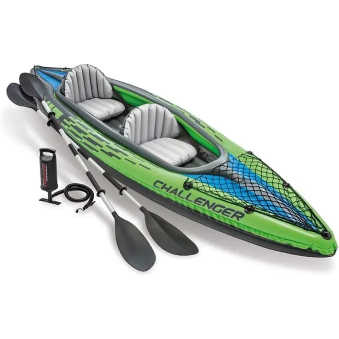 Intex Challenger K2 Kayak - 351 x 76 x 38 cm - Inclusief peddels en pomp