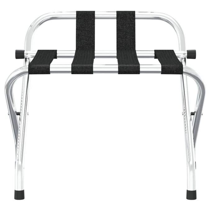vidaXL - Bagagerek - met - rugleuning - zilver - 56x39x52cm
