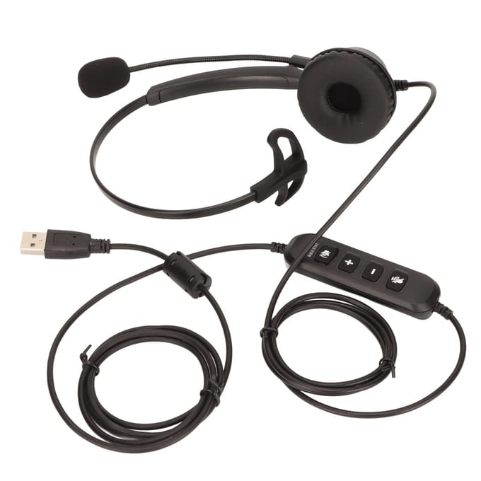 ENC Telefoonheadset Actieve Ruisonderdrukking Enkeloorig Service Hoofdtelefoon voor Telemarketing