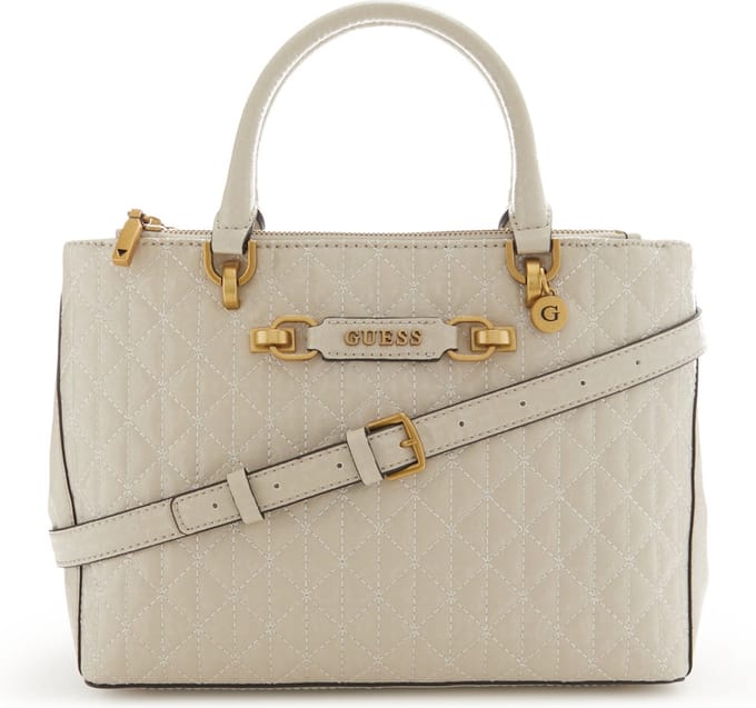 GUESS Schoudertas Handtas Aveta Status Satchel Stone Beige