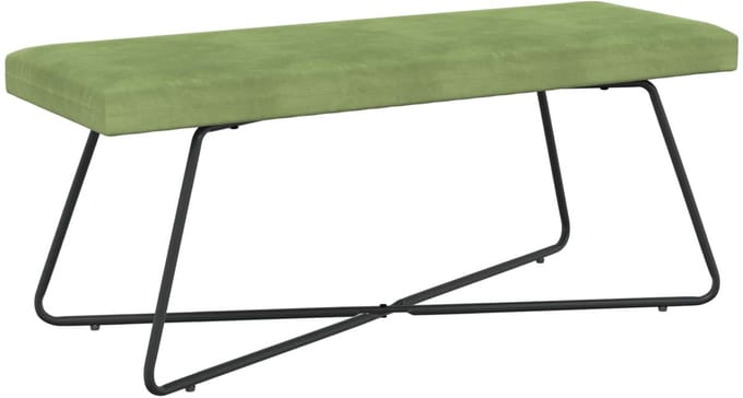 vidaXL - Bank - Lichtgroen - 110 - x - 40 - x - 45 - cm - fluweel