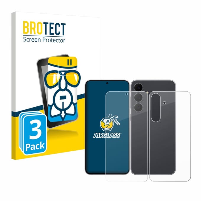 Screenprotector 3 Stuks voor Samsung Galaxy S25 FE (Voor+Achter) Beschermglas transparant