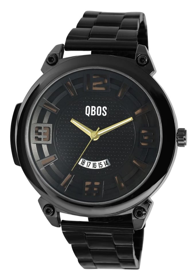 QBOS Herenhorloge roestvrij staal Datumaanduiding