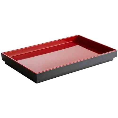 GGM Gastro (6 Stück) GN-Tablett 1/4 - ASIA PLUS - Melamin - Höhe: 30mm - Schwarz