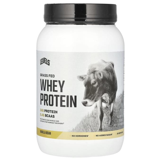 Levels, Grasgevoed Wei Eiwitpoeder, Vanilleboon, 2 lb (907 gram)
