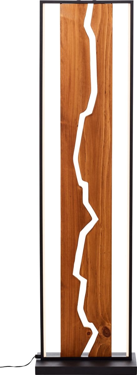 BRILLIANT plafondlamp, E27, 115 x 12,5 cm, hout/metaal, bruin/zwart
