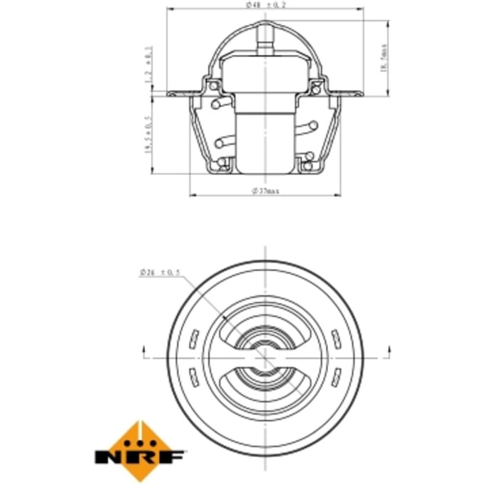Thermostaat, koelvloeistof NRF 725151