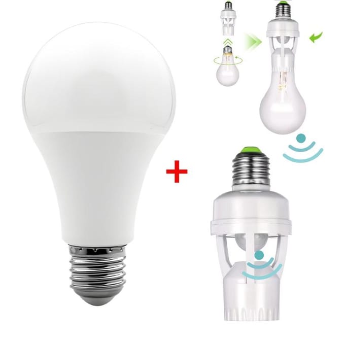 E27 Lamp met PIR Bewegingssensor Lamphouder E27 Sokkel Converter Ampoule LED E27 Lampvoet Intelligente Schakelaar Lamp Lampvoet