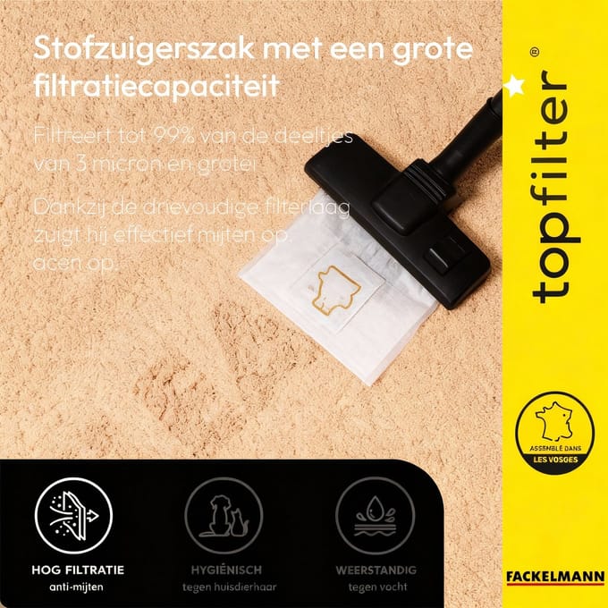 Set van 4 stofzuigerzakken Dirt Devil Samsung TopFilter Premium