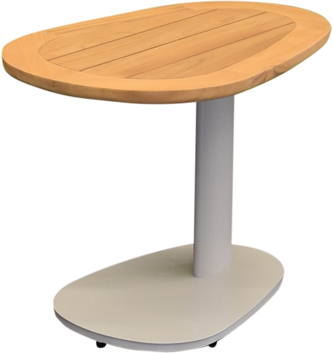 Monza bijzettafel 62x45xH48 cm aluminium latte
