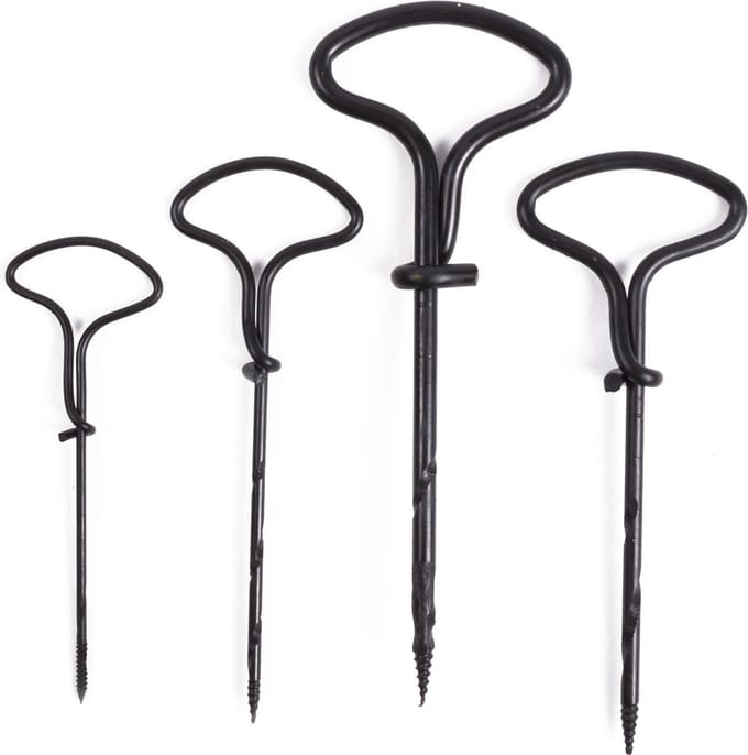 Benson Fretboor set - metaal - zwart - 4 stuks - diverse diameters