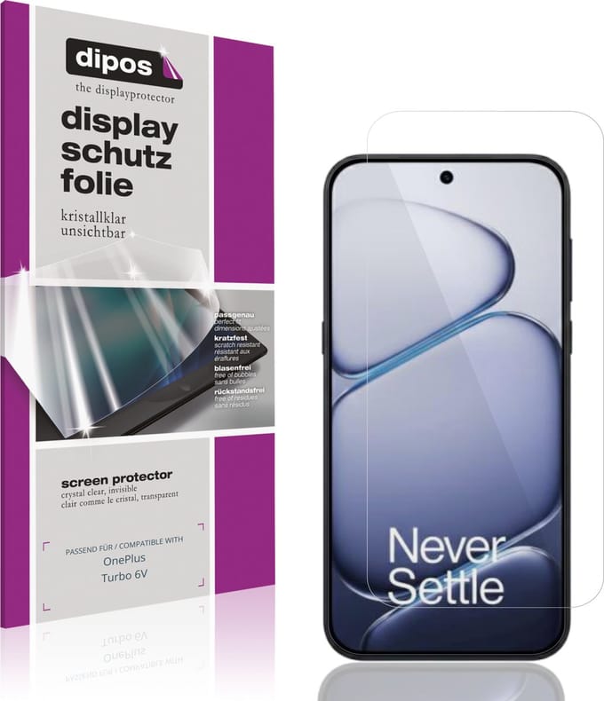 dipos – 4x Beschermfolie geschikt voor OnePlus Turbo 6V | Krasbestendige & heldere Screenprotector Ultra-Thin