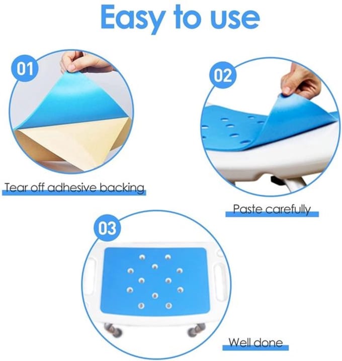 Store_8 - Douchestoelkussen - Waterdicht - Antislip bekleding - Blauw