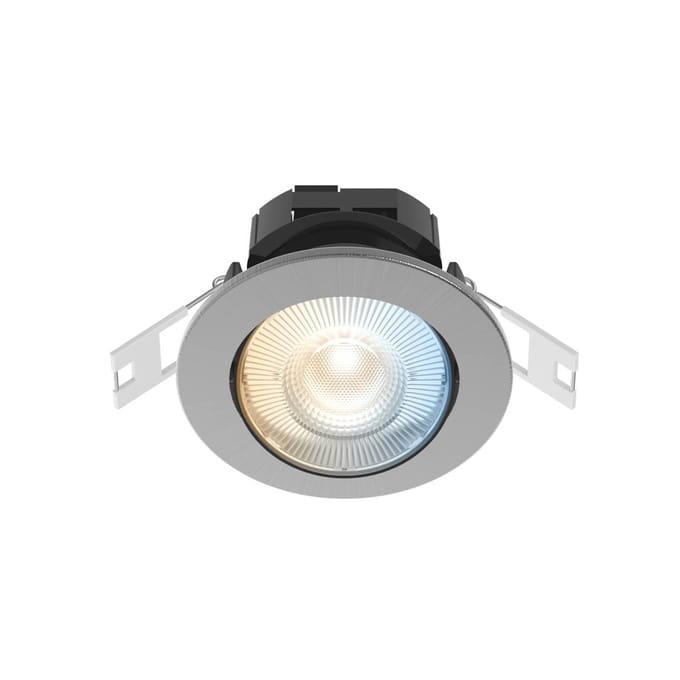 Calex Slimme Inbouwspot - Smart LED Downlight Dimbaar - Kantelbaar - Warm Wit Licht - Grijs