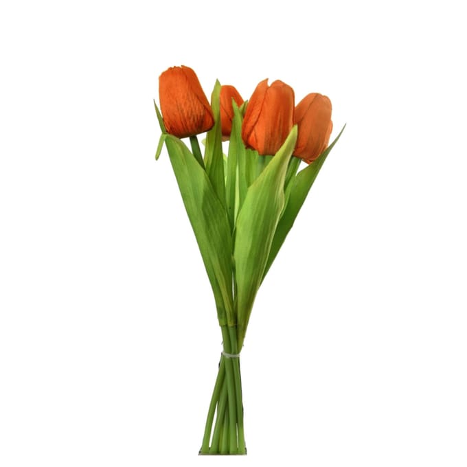 Tulp boeket speelgoed bloemen 7 stuks 35 cm multicolor decoratie.