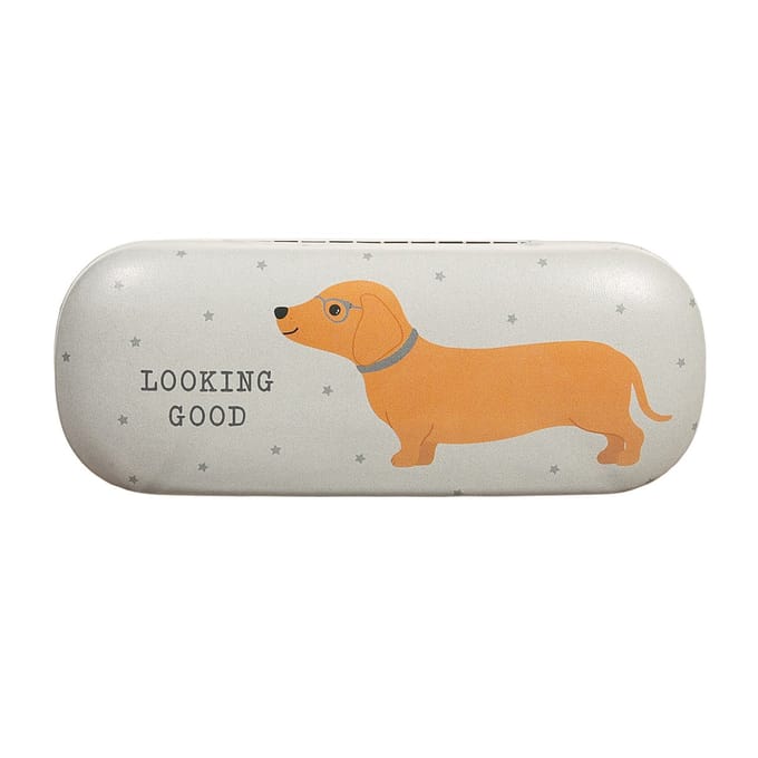 Brillendoos met hond beige - Sass & Belle