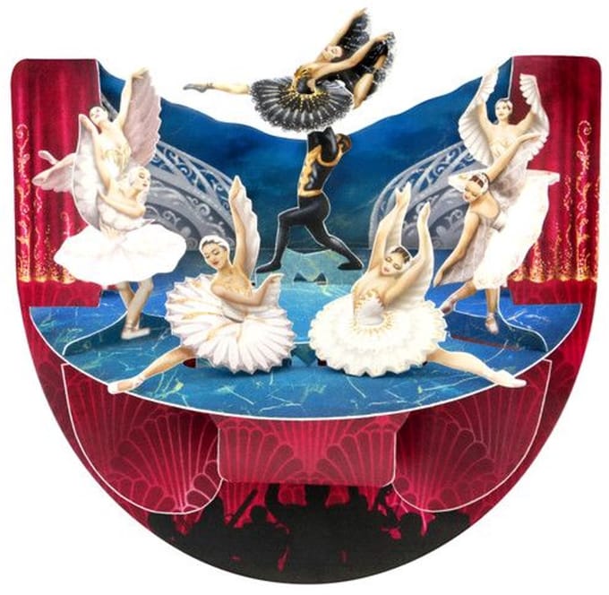3D Popnrock - Wenskaart - PR105 - Swan Lake