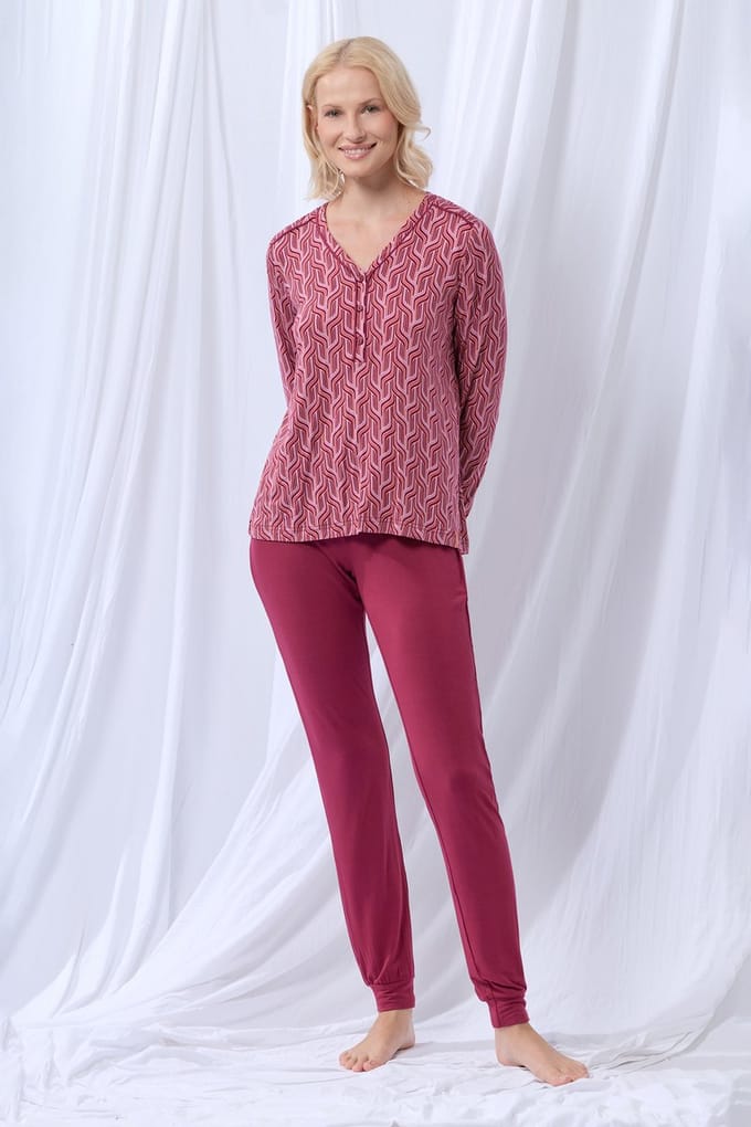 Lords & Lilies pyjama dames - roze - 252-50-XPD-Z/978 - maat L