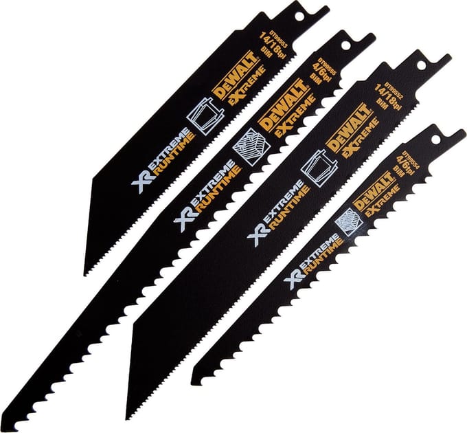 DeWalt reciprozaagbladenset 8-delig
