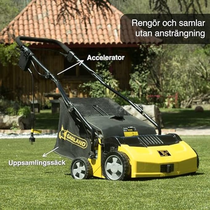 Kunstgras Veegmachine - Elektrisch - 1600 Watt - 40 cm Werkbreedte - Inklapbare Handgreep - 40L Verzamelzak