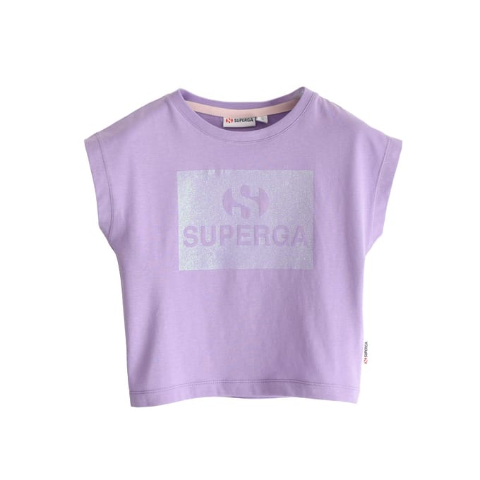 Superga Kinderen/Kinderen Glitter Gestreept T-shirt (Donkere Wijn)