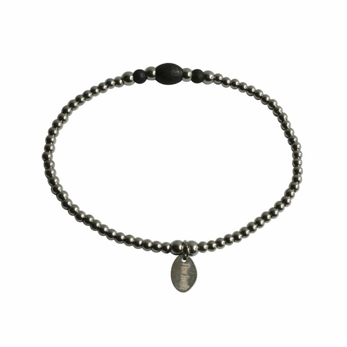 FlowJewels - armband - stainless steel - zilver kleurig - elastisch