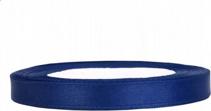 Satijn lint Navy Blue 6mm/rol 25 meter