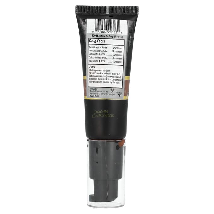 Tinted Moisturizer Sunscreen, Broad Spectrum Spf 15, 1320363 Dark to Deep (Neutral), 27 Ml (0.91 Fl Oz) brown