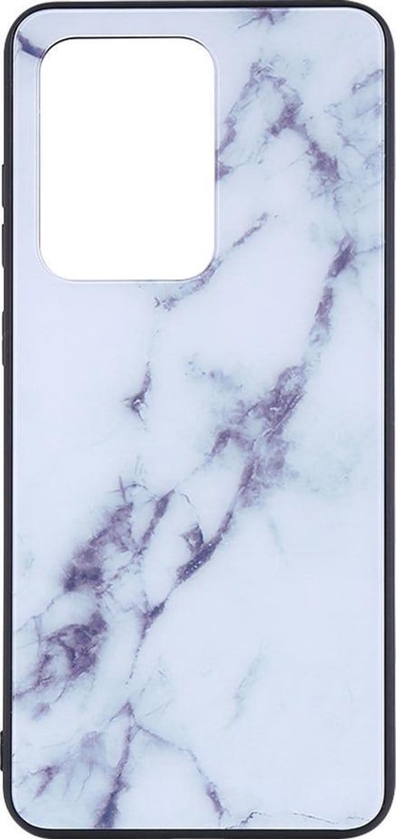 Shop4 - Samsung Galaxy S20 Ultra Hoesje - Harde Back Case Marmer Wit