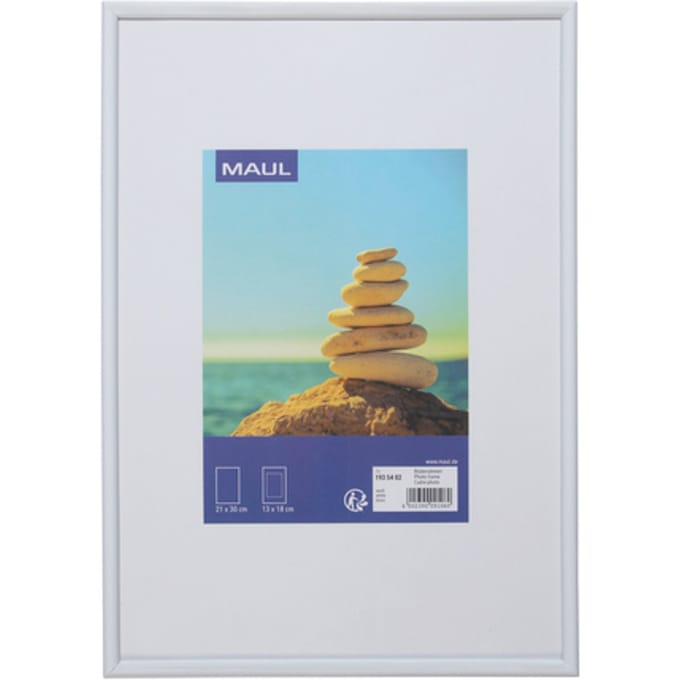 MAUL Fotolijsten MAULart kunststof 21 x 30 cm, ca. A4 wit